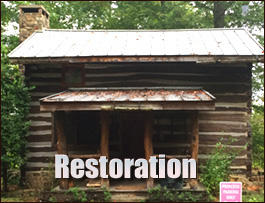 Historic Log Cabin Restoration  Gerton, North Carolina